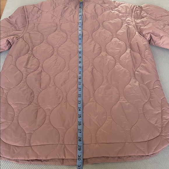 Madewell Pink Quilted Airpuff Shirt Jacket Size Medium - Picture 5 of 13